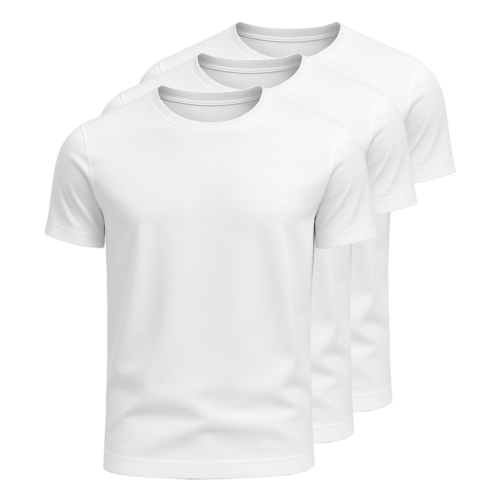 Kit 3 Camisetas Algodão Egípcio Fiorinni