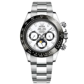 OLEVS Relógio Masculino Original Automático a Prova D'água Aço Inoxidável 6654 39mm