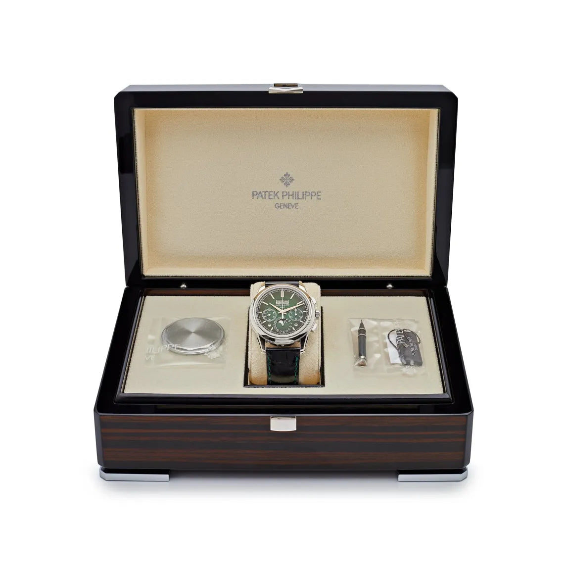 Relógio Patek Perpetual Calendar Chronograph Platinum Green Diall - Acompanha Caixa e Certificado