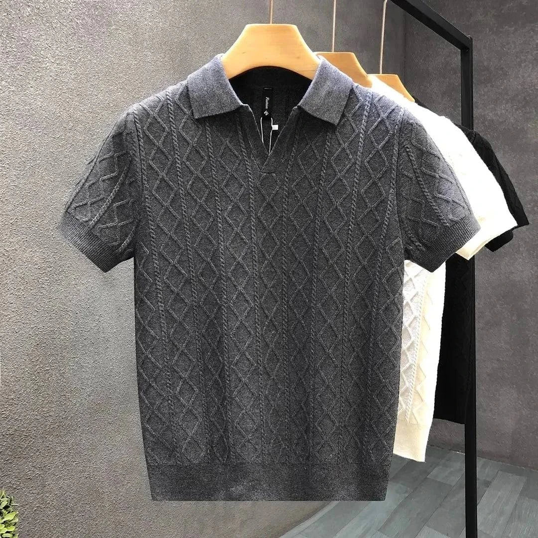 Blanco Diamond Knit Polo