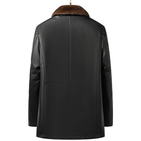 Genuine Leather & Mink Fur Coat